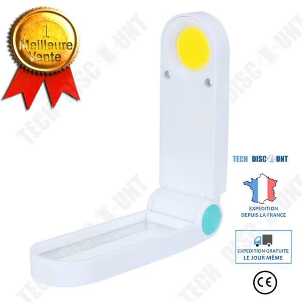 TD® hopfällbar USB uppladdningsbar LED liten bokspegellampa