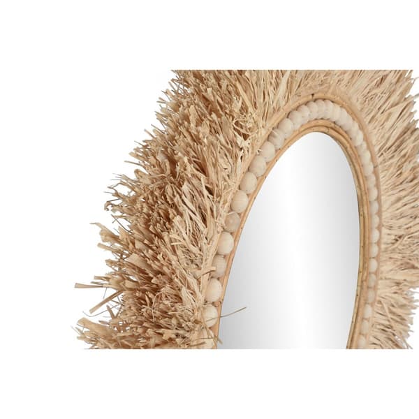 Väggspegel Home ESPRIT Naturell Tropiskt 80 x 4 x 80 cm
