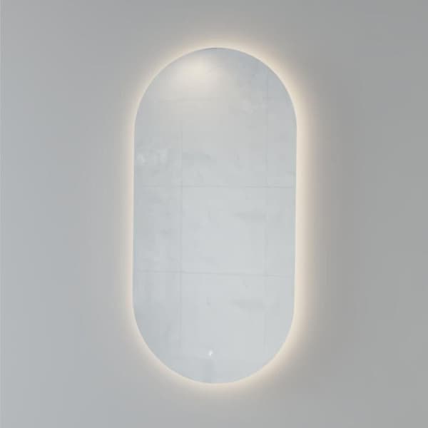 VikingBad Vida Ovalt  Speil med LED Lys 40x80cm