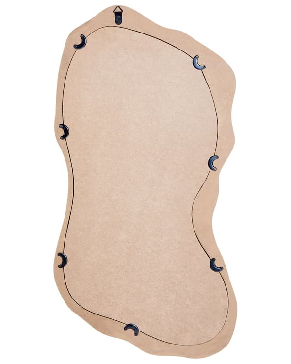 Dekorativt Veggspeil i Glass og MDF 75 x 37 cm Uregelmessig Form Moderne Design