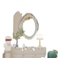 Miniatyrbild 1 av 2: Molnformad Väggspegel, Dekorativ Glittrande Design, Lätt att Installera,Ljusgrå