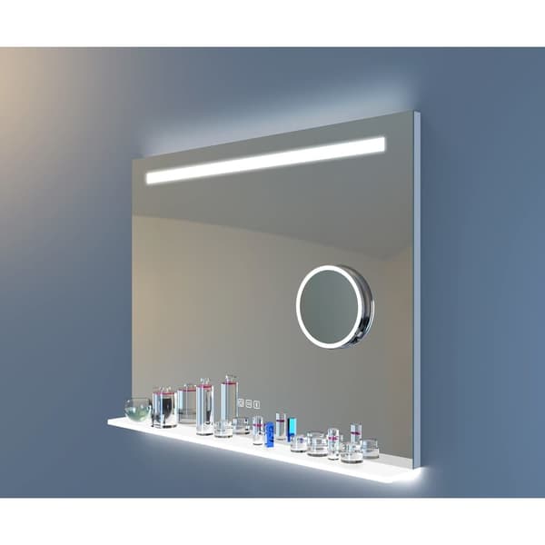 LED-spejl med Wi-Fi-vejrvisning og Bluetooth-musik Berlin 120x70 cm