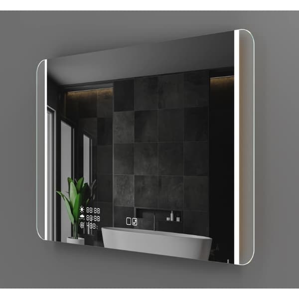 LED-spejl med telefonsamtale, musik og vejrvisning Navarre 100x70 cm