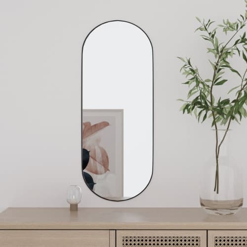 Väggspegel 20x50 cm glas oval