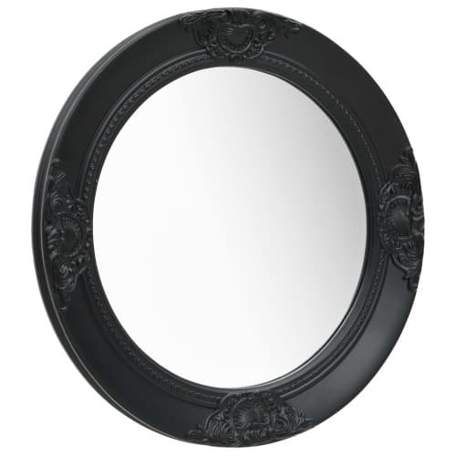 Väggspegel barockstil 50 cm svart