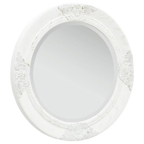 Väggspegel barockstil 50 cm vit
