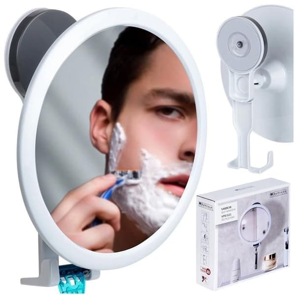 KOSMETISKT BADRUMSSPEGL MED SUGKOPPAR FÖR MAKEUP