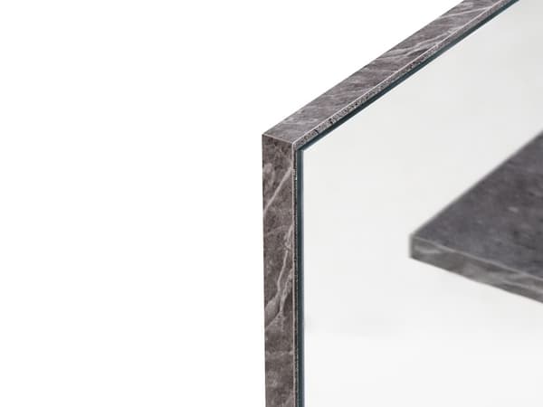 Veggspeil med hyller Svart Sponplate Marmoreffekt Moderne design Baderom Oppbevaring