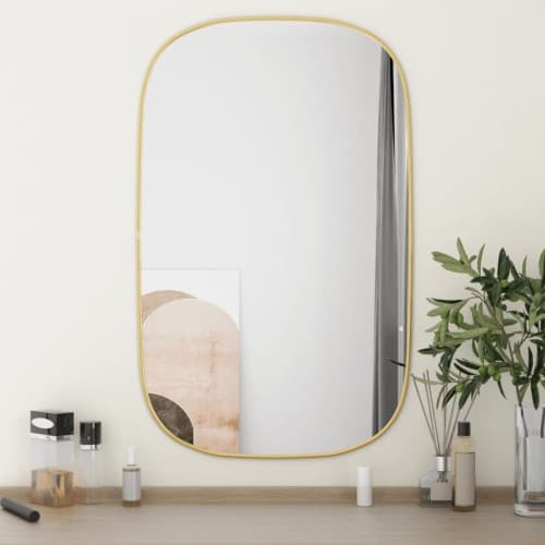 Väggspegel guld 80x50 cm