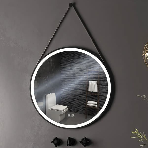 VÆG SPEJL REA LED 104 70X70CM BLACK