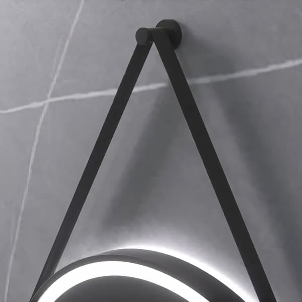 VÆG SPEJL REA LED 104 70X70CM BLACK