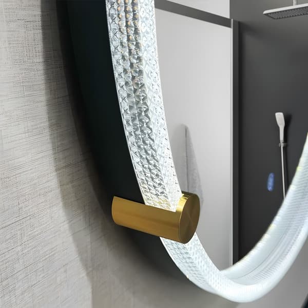 VÆG SPEJL REA LED 106 60X60CM BLACK GOLD