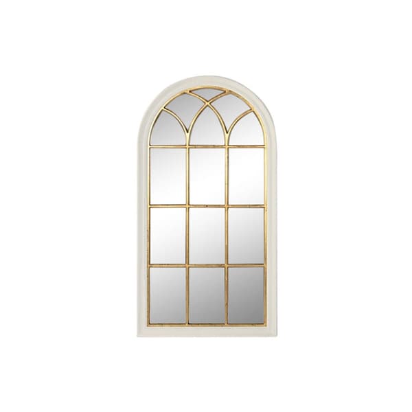 Väggspegel Home ESPRIT Vit Gyllene Fönster 68 x 4 x 128 cm