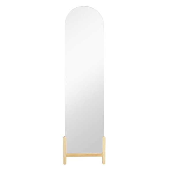 Garderobsspeglar Home ESPRIT Naturell Glas Furu 40 x 10 x 160 cm