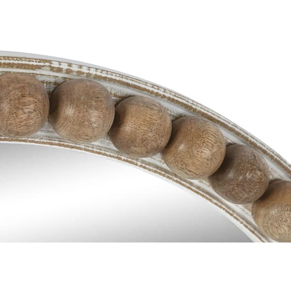 Veggspeil Home ESPRIT Hvit Brun Baller 71 x 4,5 x 71 cm