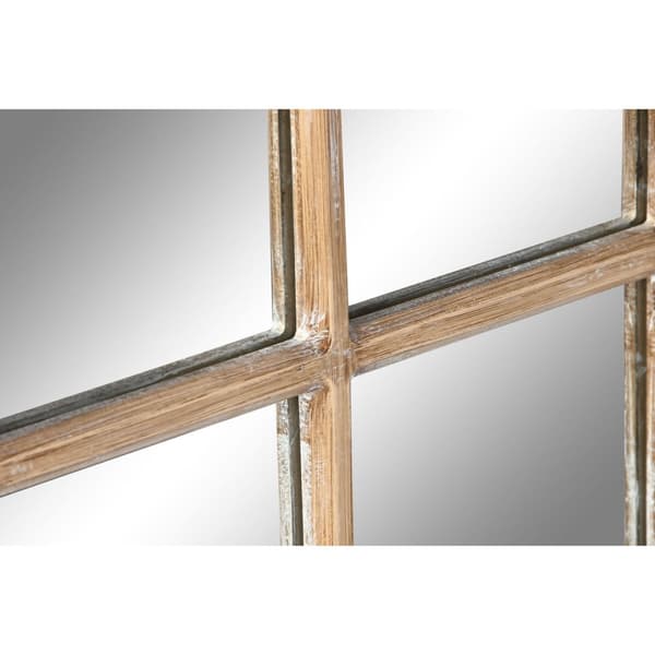 Veggspeil Home ESPRIT Naturell Vindu Strippet ned 68 x 4 x 128 cm