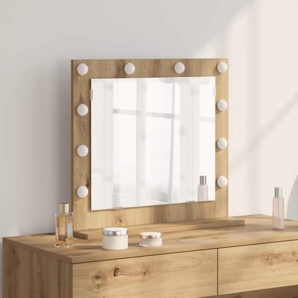 Sminkspegel med LED-belysning Artisan Ek 60x55x18 cm