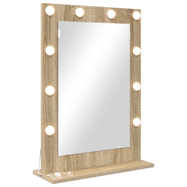 Sminkspegel Sonoma Ek MDF, Glas 70 x 50 x 18 cm Spegel