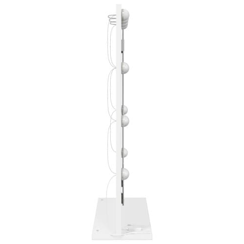 Sminkspegel med LED-lampor Vit 70x50x18 cm