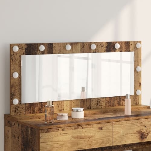 Sminkspegel med LED-lampor Gamla trädet 100x45x18 cm