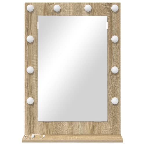Sminkspegel Sonoma Ek MDF, Glas 70 x 50 x 18 cm Spegel