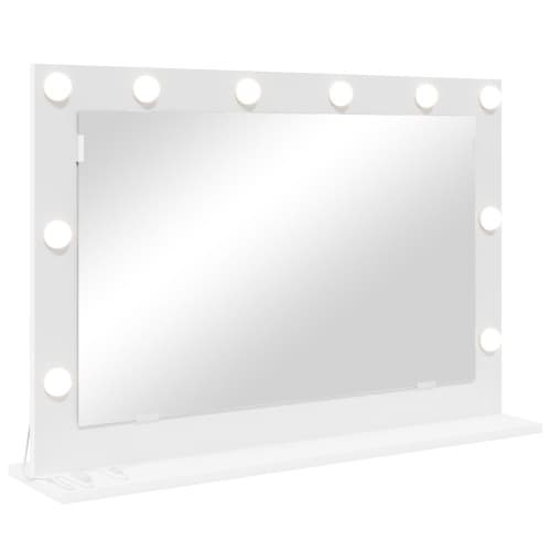 Sminkspegel med LED-lampor Vit 80x55x18 cm Sminkspegel med LED-lampor Vit 80x55x18 cm