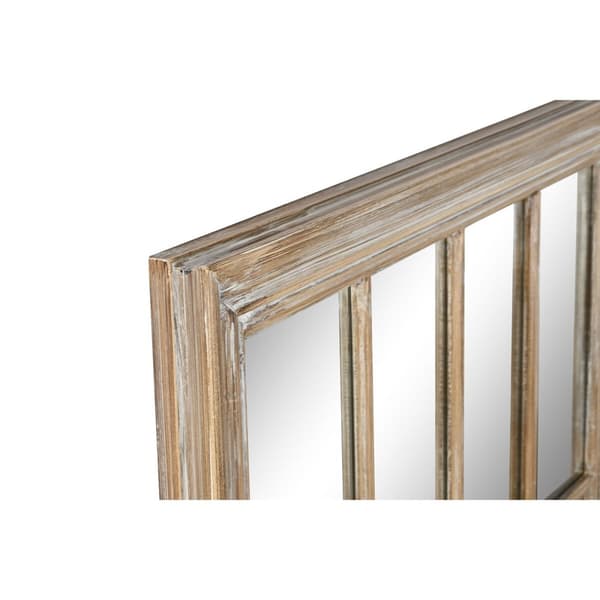 Väggspegel Home ESPRIT Naturell Fönster Avskalad 68 x 4 x 128 cm