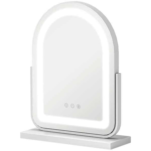 Rootz Cosmetic Mirror med LED -belysning - Vanity Mirror - Makeup Mirror - Rotatable, Touch Control, 33 cm x 12 cm x 44,5 cm