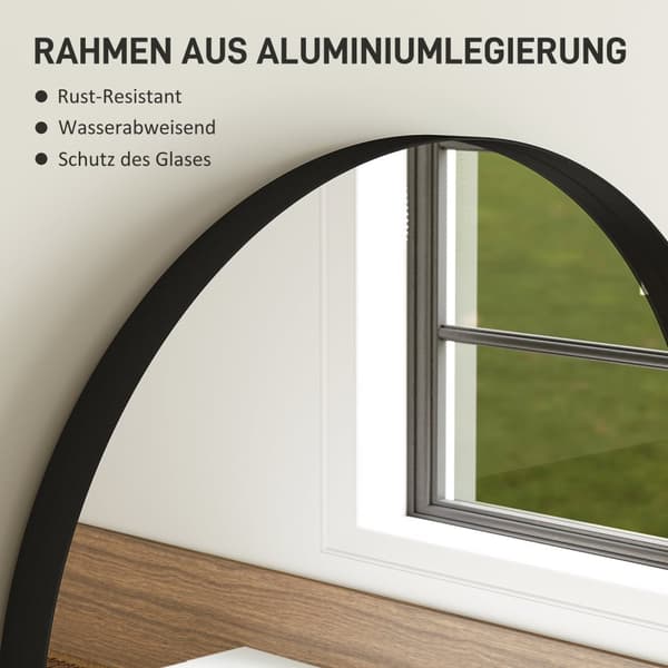 Rootz buet badeværelse spejl - dekorativt spejl - væg spejl - rust & vandafvisende - 50L x 3W x 70H cm