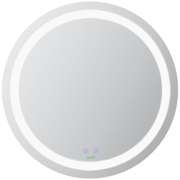 Rootz LED Badeværelset Mirror - Wall Mirror - Belyset Mirror - Touch Switch - Ø 60 cm x 4,6 cm