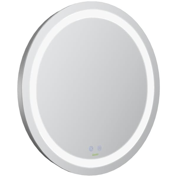 Rootz LED Badeværelset Mirror - Wall Mirror - Belyset Mirror - Touch Switch - Ø 60 cm x 4,6 cm