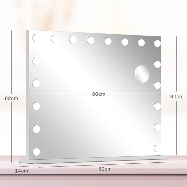 Rootz LED -meikkipeili - Vanity Mirror - Valaistu peili - USB -lataus - 80 cm x 62 cm