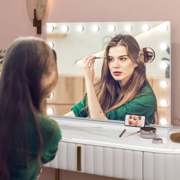 Rootz LED -meikkipeili - Vanity Mirror - Valaistu peili - USB -lataus - 80 cm x 62 cm