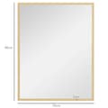 Miniatyrbillede 3 af 6: Rootz Rectangular Wall Mirror - Badeværelse Mirror - Dekorative spejle - Elegant design - 90 x 70 cm MDF -ramme