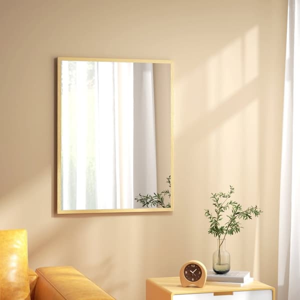 Rootz Rectangular Wall Mirror - Badeværelse Mirror - Dekorative spejle - Elegant design - 90 x 70 cm MDF -ramme