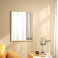 Miniatyrbillede 2 af 6: Rootz Rectangular Wall Mirror - Badeværelse Mirror - Dekorative spejle - Elegant design - 90 x 70 cm MDF -ramme