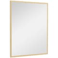 Miniatyrbillede 1 af 6: Rootz Rectangular Wall Mirror - Badeværelse Mirror - Dekorative spejle - Elegant design - 90 x 70 cm MDF -ramme