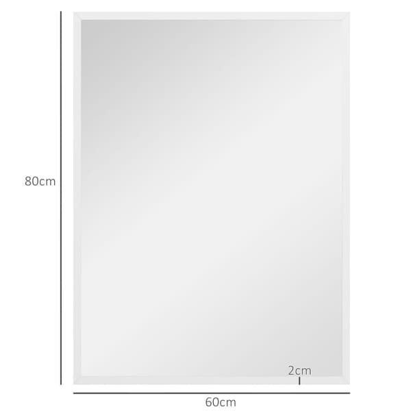 Rootz rektangulær væg spejl - dekorativt spejl - elegant badeværelse spejl - moderne design - 60x80 cm MDF ramme
