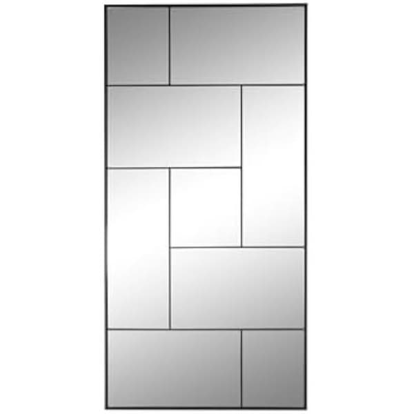 Väggspegel - HOME ESPRIT - Svart - 90 x 2 x 180 cm - Rektangulär - Moderne