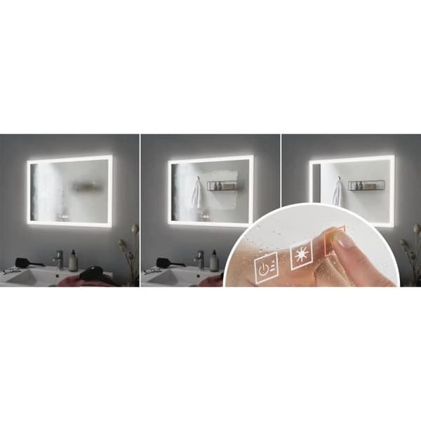 Rund LED-spegel Paulmann Mirra IP44 - spegel/vit - 21W/230V