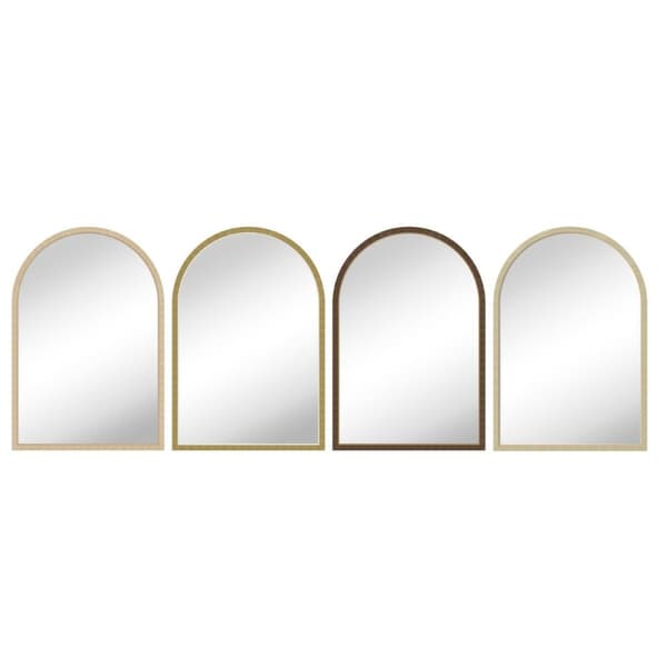 Väggspegel Home ESPRIT Beige Naturell Scandi 60 x 2 x 90 cm (4 antal)