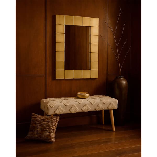 Väggspegel Home ESPRIT Gyllene 117 x 3 x 87 cm