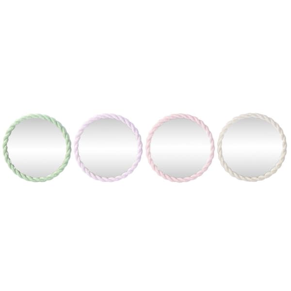 Seinäpeili Home ESPRIT Valkoinen Vihreä Pinkki Liila 44 x 3 x 44 cm (4 osaa)