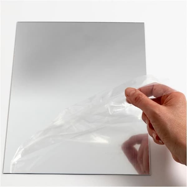 Flexibel plastspegel - ref 790940 - Grå - Rektangulär - Vuxen - Blandad - Fristående