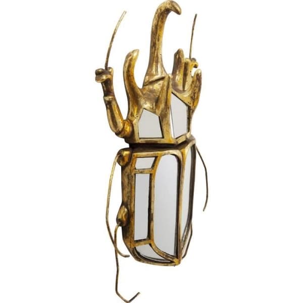 Väggdekoration spegel - Kare Design - Skarabe - Gul - 37x28x7 cm - Modern