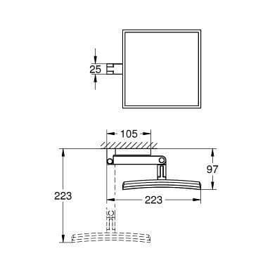 Sminkspegel - Grohe - Selection Cube - Krom - Metall - Modern design