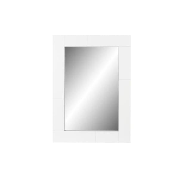 DKD Home Decor Väggspegel White Cream Paulownia trä (54 x 2 x 76 cm) - 8424001934027