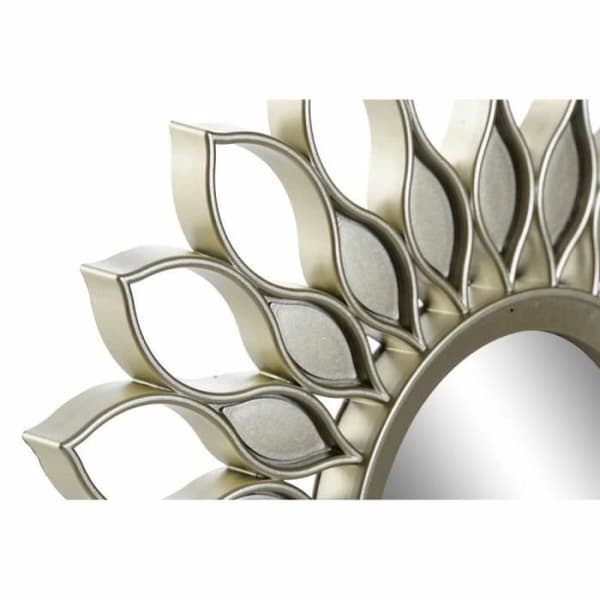DKD Home Decor Väggspegelset Champagne Guld polypropenglas (2 st) (35 x 2 x 35 cm) - 8424001763177