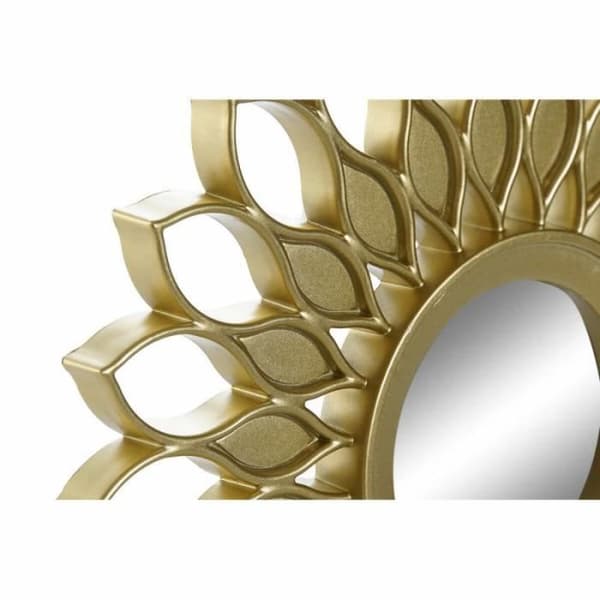 DKD Home Decor Väggspegelset Champagne Guld polypropenglas (2 st) (35 x 2 x 35 cm) - 8424001763177