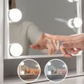 Miniatyrbild 3 av 4: Flamingueo Lighted Makeup Mirror Led Mirror 12 Lights Lighted Mirror 3 lägen Spegel för sminkbord 47,5 x 35,5 cm